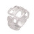 925 Sterling Silver Abstract Block Ring in a Brushed Finish 'Elegant Blocks'