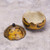 Andean Artisan Crafted Dried Mate Gourd Cat Jewelry Box 'Andean Feline'