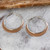 Copper Plated Sterling Silver Hoop Earrings from Mexico 'Copper Light'