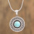 Zigzag Motif Turquoise Pendant Necklace from Mexico 'Zigzag Corona'