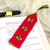 Red Hand Woven Cotton Bookmark with Embroidery 'Storyteller'