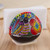 Colorful Bird and Flowers Hand Painted Gourd Napkin Holder 'Bright Song'