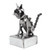 Upcycled Metal Auto Part Cat Sculpture from Mexico 'Sitting Cat'