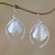 Flower Petal Sterling Silver Dangle Earrings from Bali 'Flying Petals'