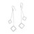 Geometric Sterling Silver Dangle Earrings from Bali 'Quantum Dangle'