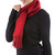 Handcrafted Alpaca Wool Blend Solid Scarf 'Apple Red'