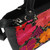 Floral Cotton Accent Leather Handbag from Mexico 'Bouquet of Flowers'