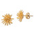 Modern 18k Gold Plated Sterling Silver Stud Earrings 'Golden Coral'