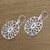 Brushed-Satin Sterling Silver Dangle Earrings from Bali 'Bright Future'