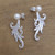 Tendril Motif Cultured Pearl Drop Earrings from Bali 'Glistening Tendrils'