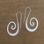 Brushed-Satin Sterling Silver Drop Earrings from Bali 'Goddess Song'