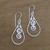 Curl Motif Sterling Silver Dangle Earrings from Bali 'Bali Curls'