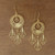 Gold Plated Sterling Silver Chandelier Earrings from Bali 'Princess Night'