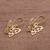 18k Gold Plated Sterling Silver Butterfly Dangle Earrings 'Butterfly Gold'