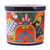 Floral Talavera-Style Ceramic Waste Bin from Mexico 'Talavera Collector'