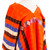 Striped Cotton Poncho in Vermilion from Mexico 'Vermilion Style'