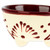 Hand-Painted Ceramic Pinch Bowls in Maroon Set of 4 'Maroon Lines'