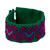 Aubergine Geometric Cotton Wristband Bracelet from Mexico 'Details of Autumn'