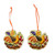 Colorful Ceramic Bird Ornaments from Mexico Pair 'Colorful Birdsong'