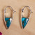 Taxco Composite Turquoise Hoop Earrings from Mexico 'Taxco Enchantment'