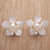 Floral Cultured Pearl Button Earrings Crafted in Bali 'Flower Delight'