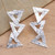 Contemporary Triangle Motif Sterling Silver Drop Earrings 'Triangle Triad'
