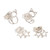 Sterling Silver Stud Earrings with Cats and Stars Pair 'Cats and Stars'