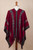 Backstrap Handwoven Baby Alpaca Poncho in Ruby Red 'Sallac Artistry'