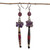 Recycled Paper and Amethyst Dangle Earrings 'Hope'