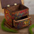 Decoupage on Pinewood Jewelry Box with Huichol Theme 'Huichol Vision'