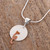 Sterling Silver and Copper Cat Pendant Necklace from Mexico 'Lunar Cat'