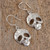 Taxco Skull Sterling Silver Dangle Earrings from Mexico 'Transmutation'