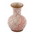 Paprika Red and White Trellis Motif Ceramic Fluted Vase 'Windmill Trellis Bloom'