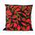 2 Chainstitch Embroidery Black Cotton Floral Cushion Covers 'Poppies at Midnight'