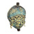 Artisan Crafted Blue Ceramic and Raffia Ornament from Ghana 'Wise Elder in Blue'