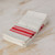 Red and White Striped Cotton Napkins Set of 6 'Peaceful Lines'