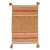 Hand Woven Cotton Geometric Dhurrie Rug from India 2x3 'Delhi Delight in Brown'