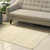 Beige and Azure Recycled Cotton Area Rug from India 3x4.5 'Subdued Style'