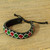 Red and Green Beaded Wristband Bracelet 'Kenya Contrasts'
