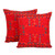 Cotton Red Cushion Covers Set 2 Throw Pillows 'Sequences'