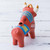 Artisan Crafted Ceramic Traditional Peruvian Bull Statuette 'Festive Pucara Bull'