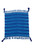 Striped Cotton Scarf in Cerulean and Royal Blue from Mexico 'Between Ocean Waves'