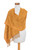 Textured Cotton Shawl in Saffron from Guatemala 'Subtle Texture in Saffron'