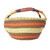 Hand Made Raffia Shopping Basket 'Sunset Stripes'