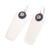 Sterling Silver Bone and Horn Dangle Earrings 'Great White'