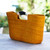 Woven Raffia Handle Handbag in Orange 'Sunlit Afternoon in Orange'