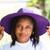 Woven Purple Raffia Sun Hat 'Purple Sun'
