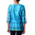 Cotton Silk Chanderi Tunic in Turquoise with Block Prints 'Turquoise Temptress'