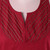 Glass Beaded Cotton Blouse in Burgundy from India 'Burgundy Charm'