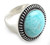 Amazonite cocktail ring 'Moon Over Lima'